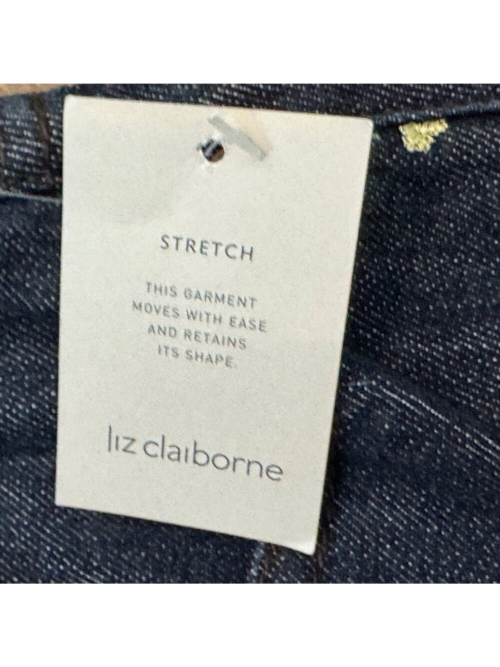 Liz Claiborne Petite 2 Denim Skirt With Embroidered Floral Pattern Stretch Fabri - Picture 4 of 5